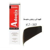رنگ مو M3-4.2 آدونیس پرفکت قهوه ای زیتونی متوسط سرو ایران