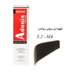 رنگ مو M4-5.2 آدونیس پرفکت قهوه ای زیتونی روشن سرو ایران