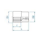 بکس تکی 1/4 کوتاه 12 پر 4 میلیمتر کینگ تونی 233004m kingtony سروایران