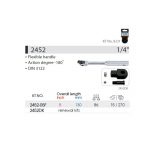 دسته بکس فلکسی درایو 1/4 کینگ تونی 245205F KingTony سروایران