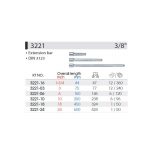 واسطه 3/8 - 3" کوتاه کینگ تونی 03-3221 KingTony سروایران