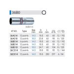 بکس 3/8 درایو 6.5 سانتیمتر 12 پر 14 میلیمتر 36b0 Kingtony سروایران