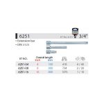 واسطه 3/4 - 4" - کوتاه کینگ تونی 625104 KingTony سروایران
