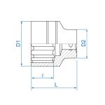 بکس تکی 3/4 - درایو 3/4" کینگ تونی 6330S KingTony سروایران
