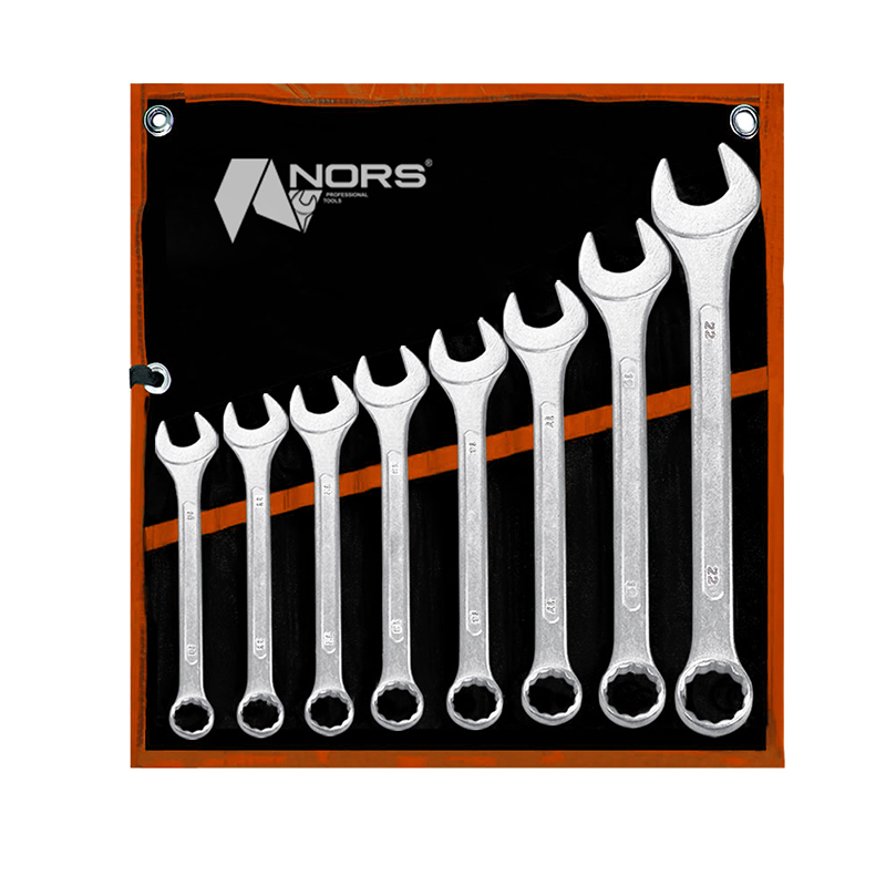 Nors NR-S08 - combination spanner - 01 - sarviran ست آچار یکسر رینگ 8 عددی نورس NR-S08 سروایران